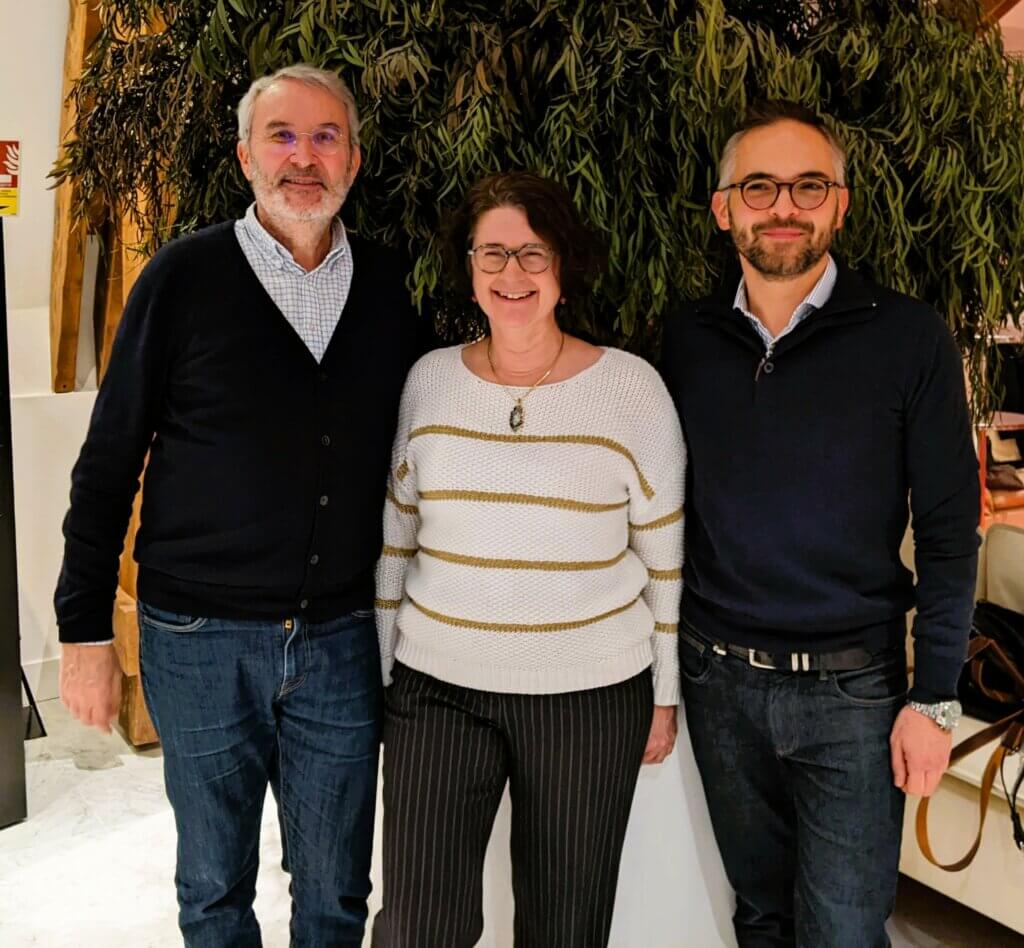 De gauche à droite : Eric de La Chesnais, Nicole Ouvrard, Adrien Cahuzac